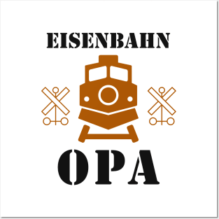 Eisenbahn Opa Rentner Hobby Modelleisenbahn Posters and Art